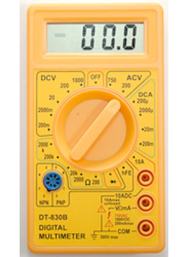 جهاز قياس الجهد الكهربائي الرقمي متعدد القياسات بشاشة LCD - سلك البطارية (DT830D) - Image 4